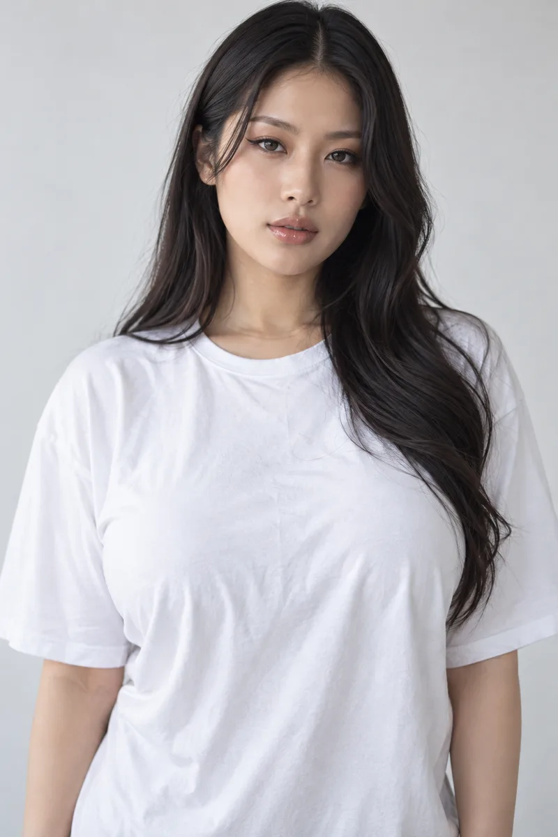 ChatGPTでゆったりしたTシャツにlarge bustと書いた例（1枚目）