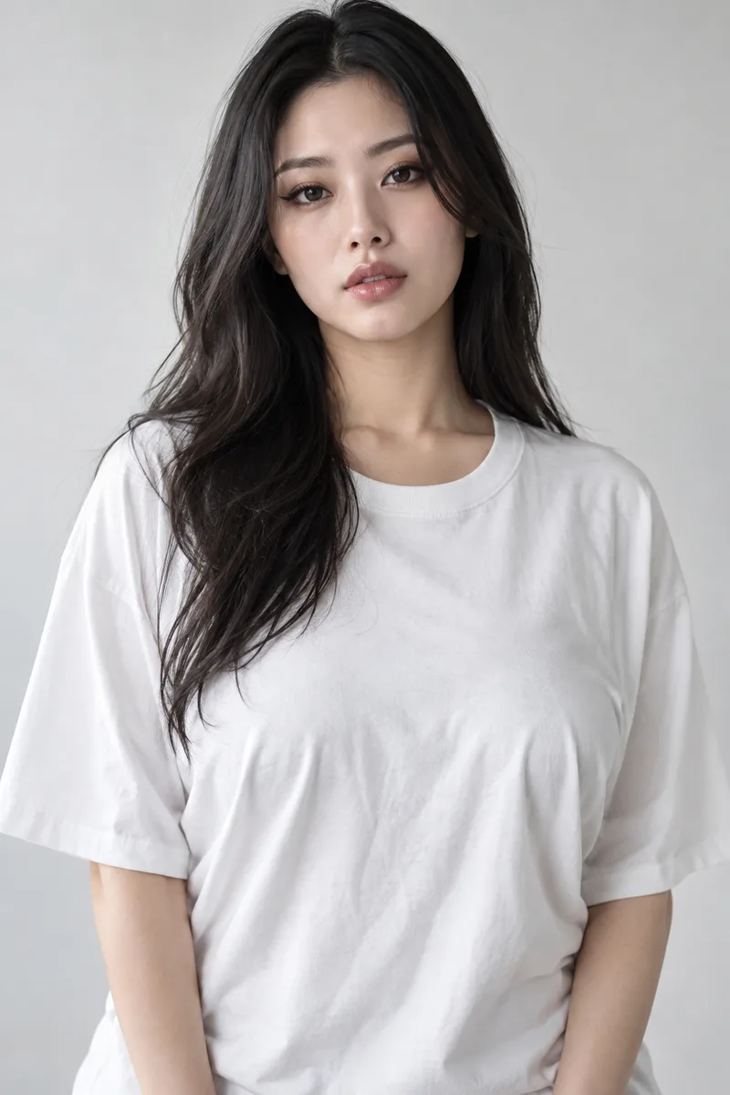 ChatGPTでゆったりしたTシャツにlarge bustと書いた例（3枚目）