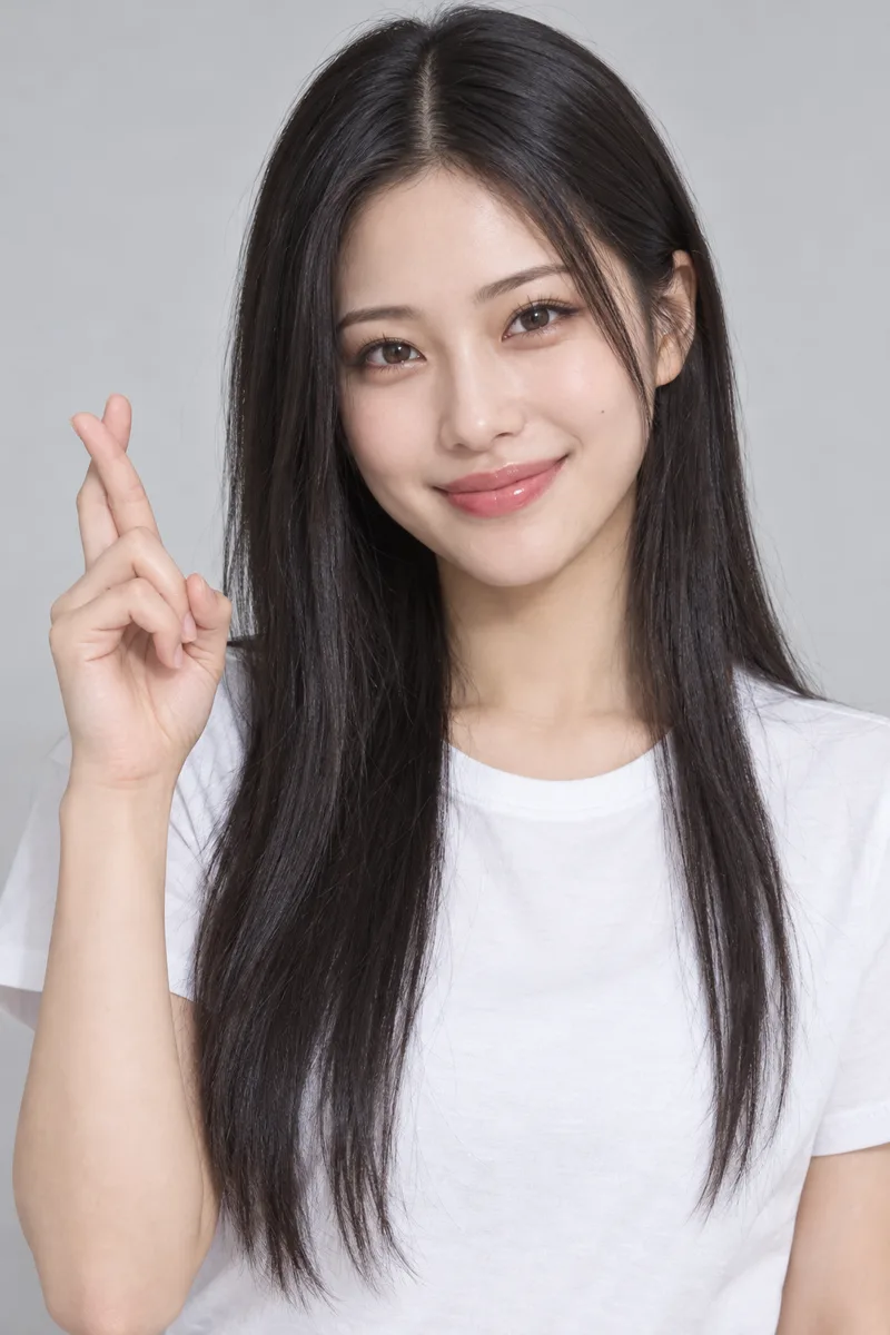 人差し指と中指を交差させた例（2枚目）