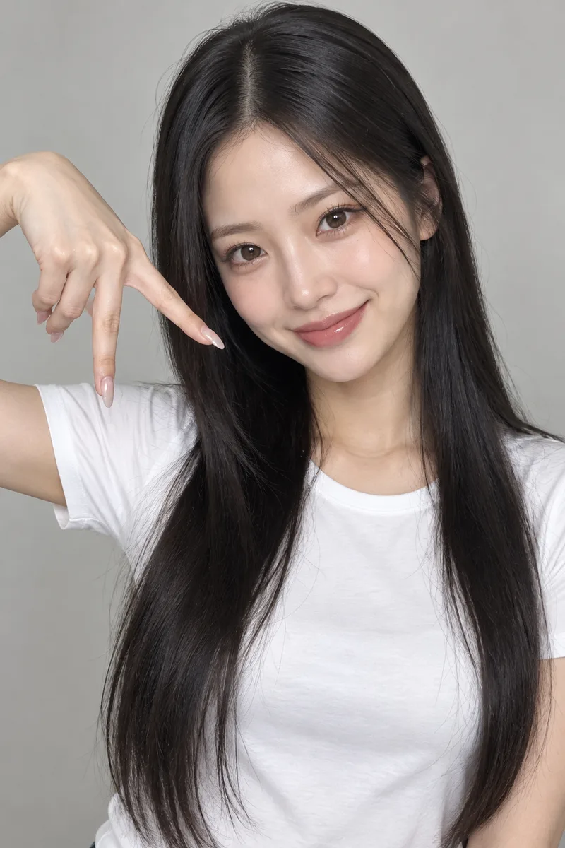 making an upside-down gyaru peace signで生成した例（3枚目）