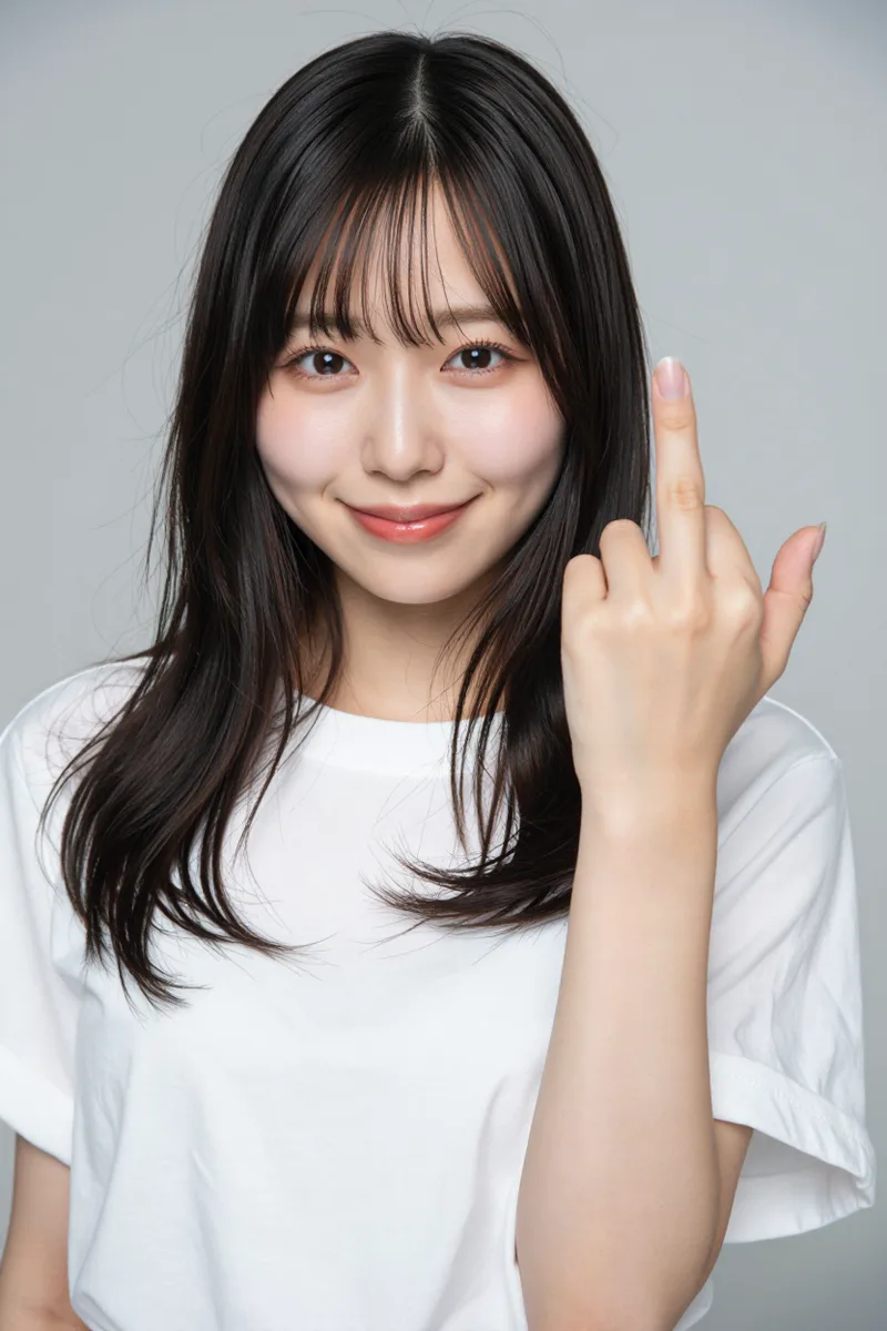 パンチのこぶしから中指を立てると書いた例（ComfyUI・3回目）（4枚目）