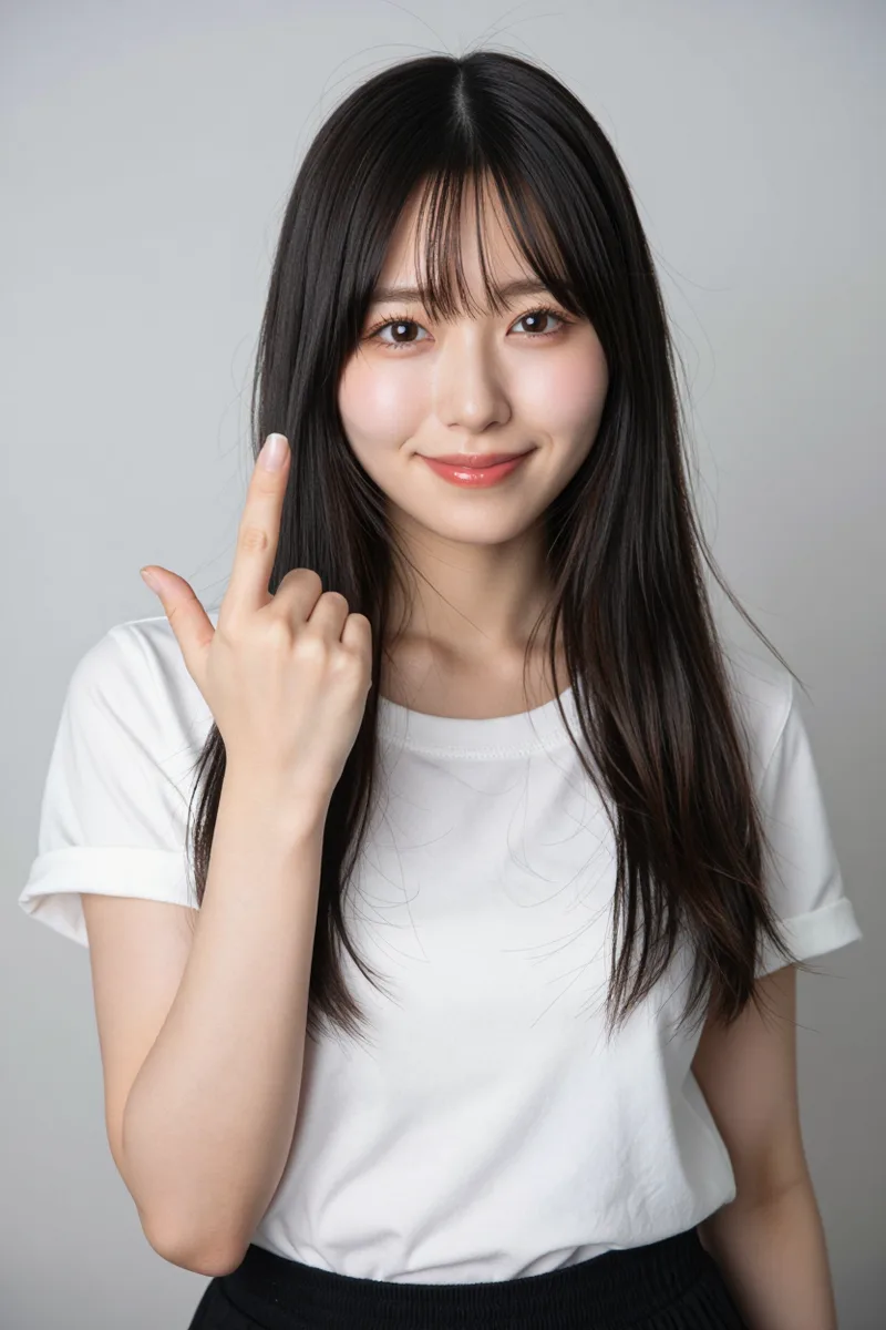 giving the middle fingerをComfyUIで生成した例（2枚目）