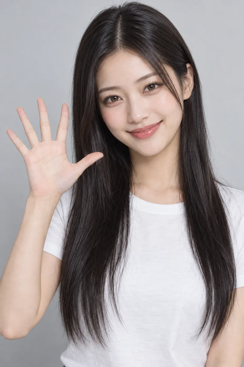 5本の指を開いたパーの例（2枚目）