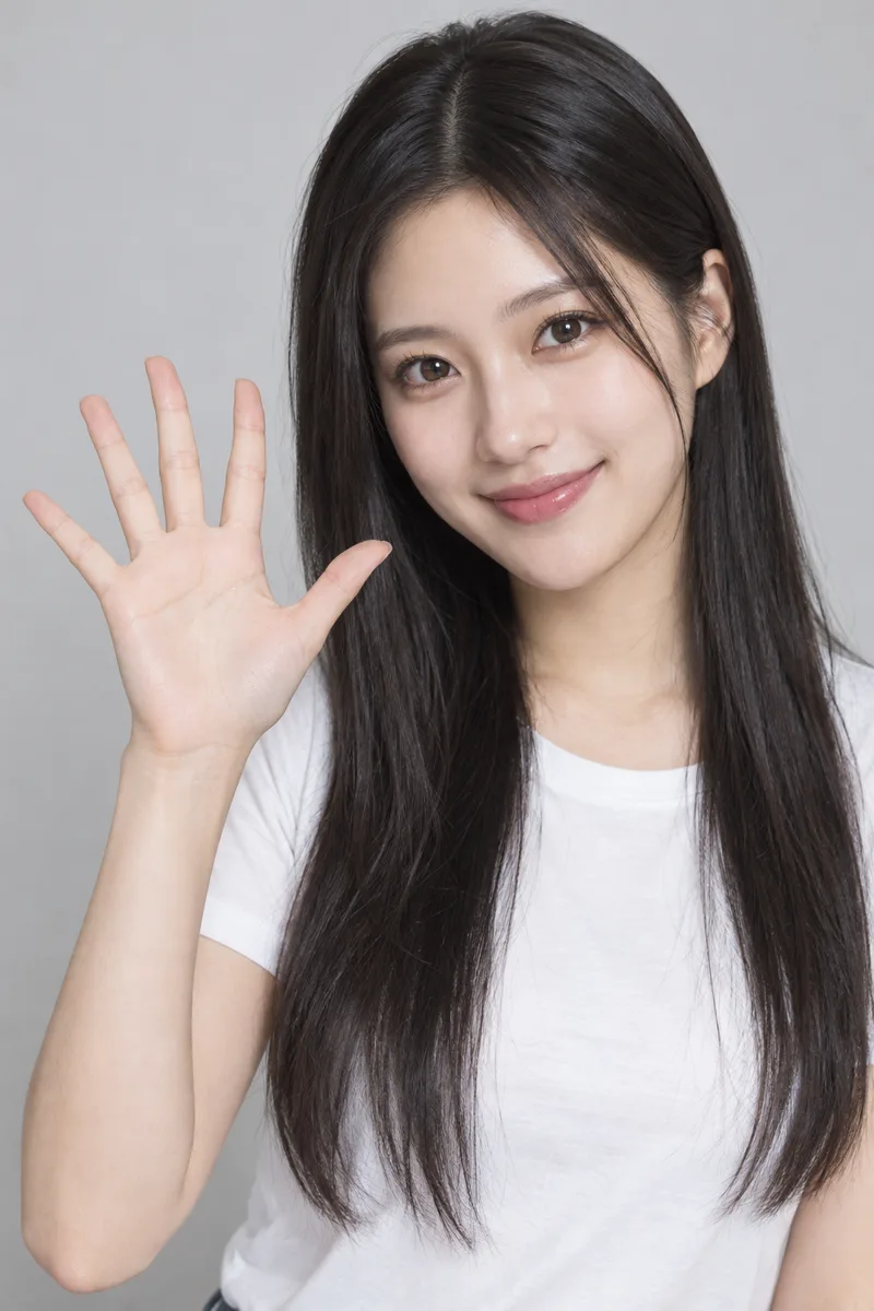 5本の指を開いたパーの例（4枚目）