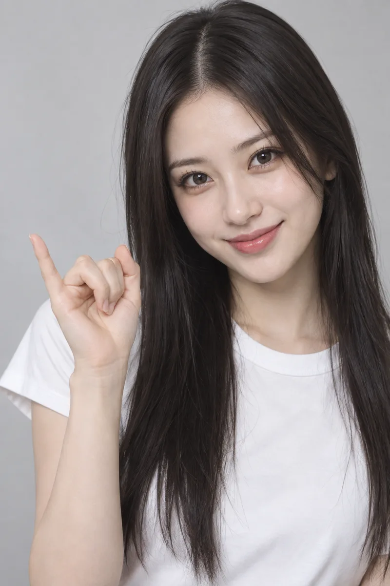holding out her pinky finger for a pinky promiseで生成した例（1枚目）