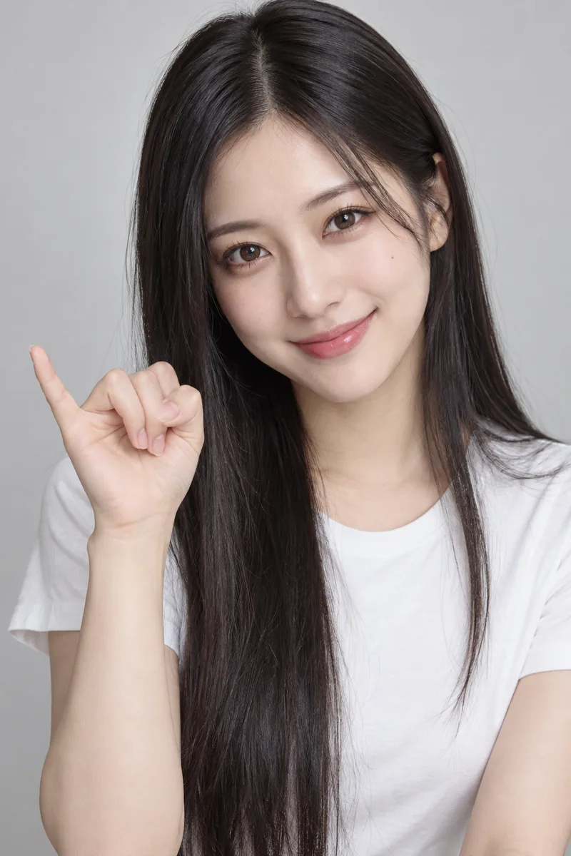 holding out her pinky finger for a pinky promiseで生成した例（2枚目）