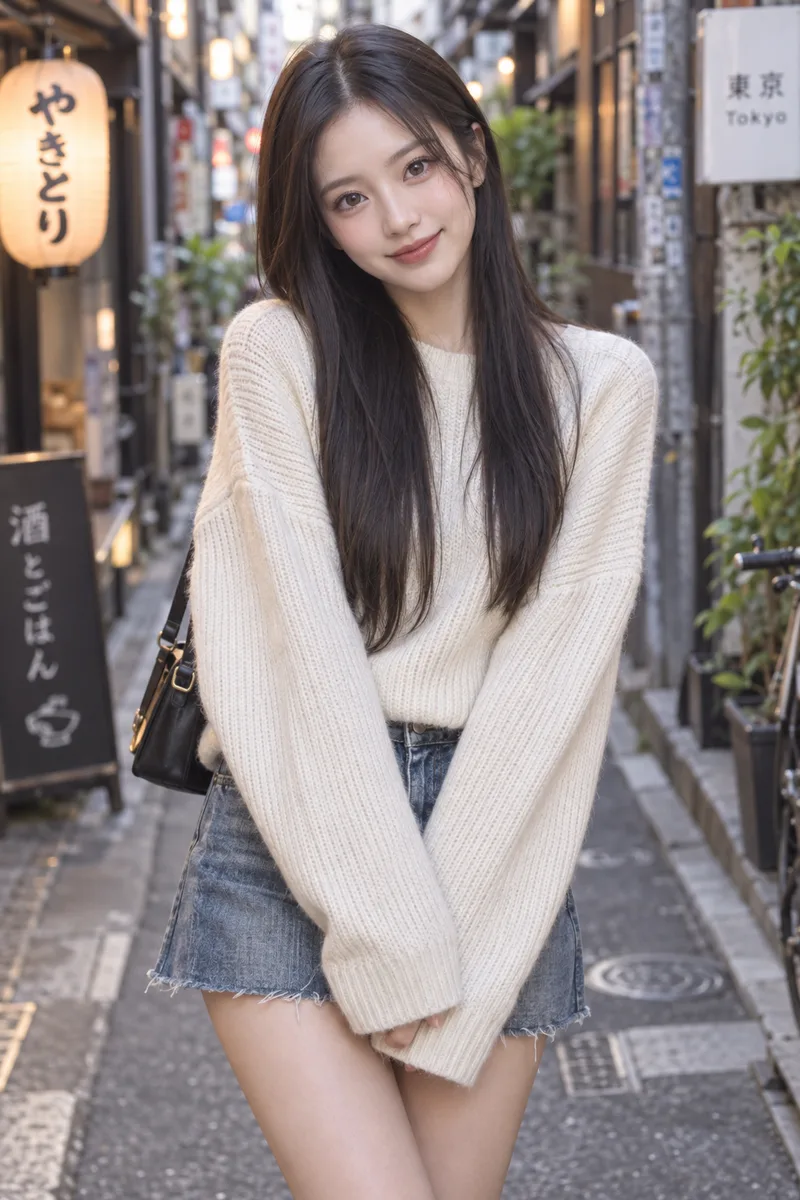 shot on an 85mm portrait lensで生成した例（2枚目）