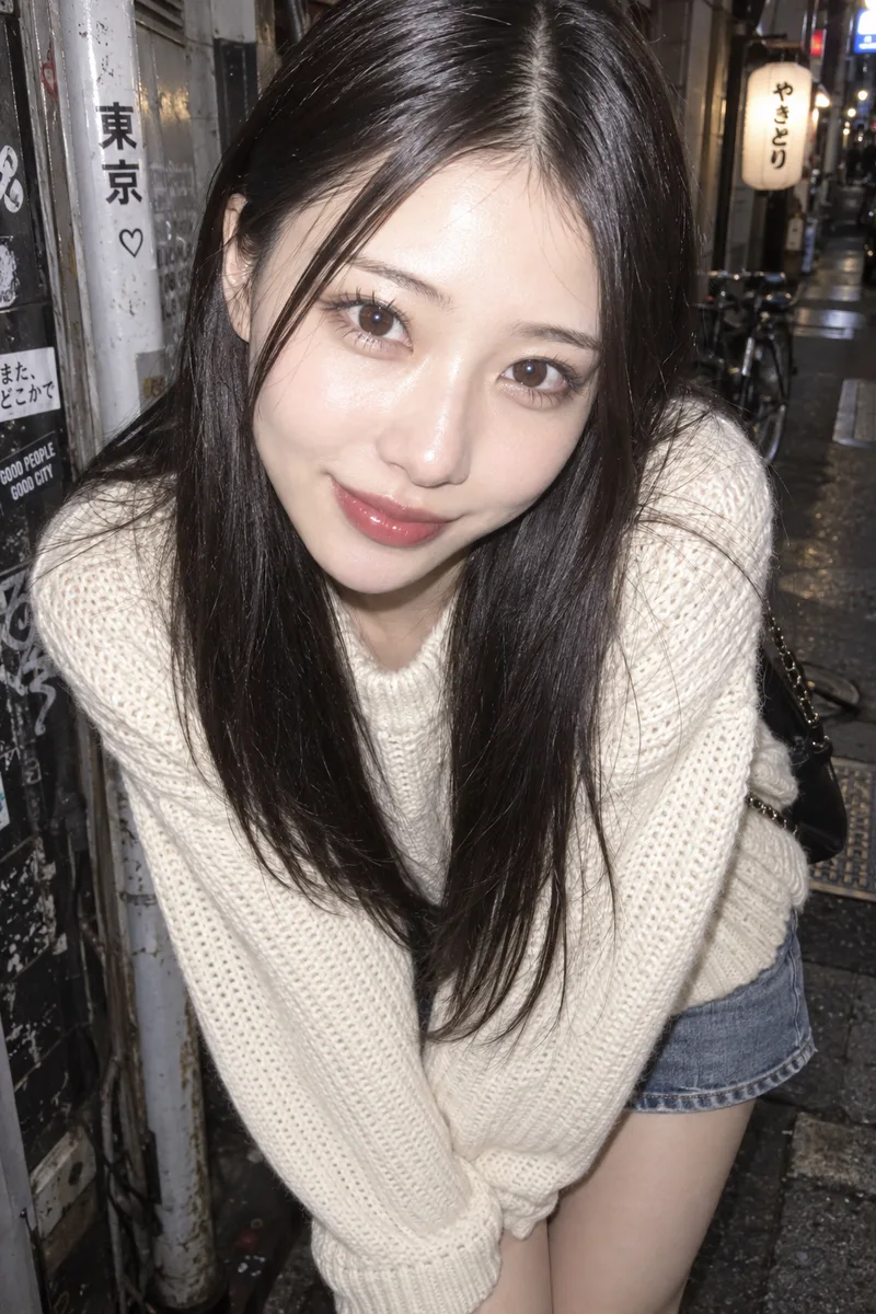 至近距離の直射フラッシュの生成例