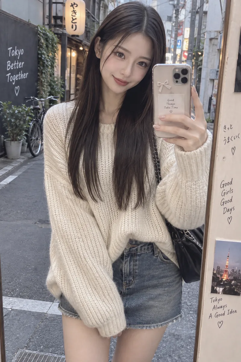 mirror selfieで生成した例（1枚目）