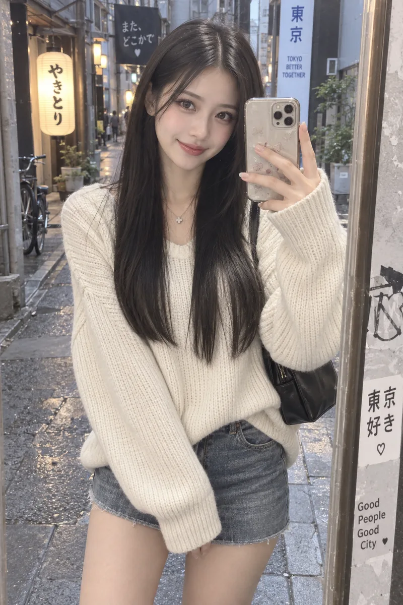 mirror selfieで生成した例（3枚目）