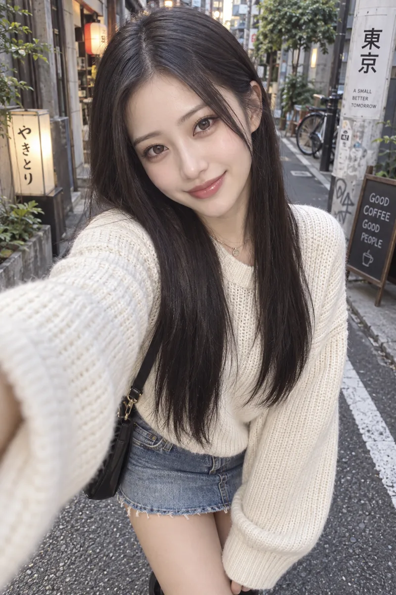 腕を伸ばした自撮りの例（4枚目）
