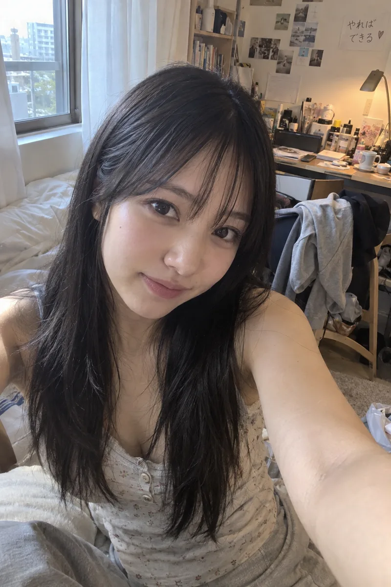 窓の光と部屋の明かりを足した例（1枚目）