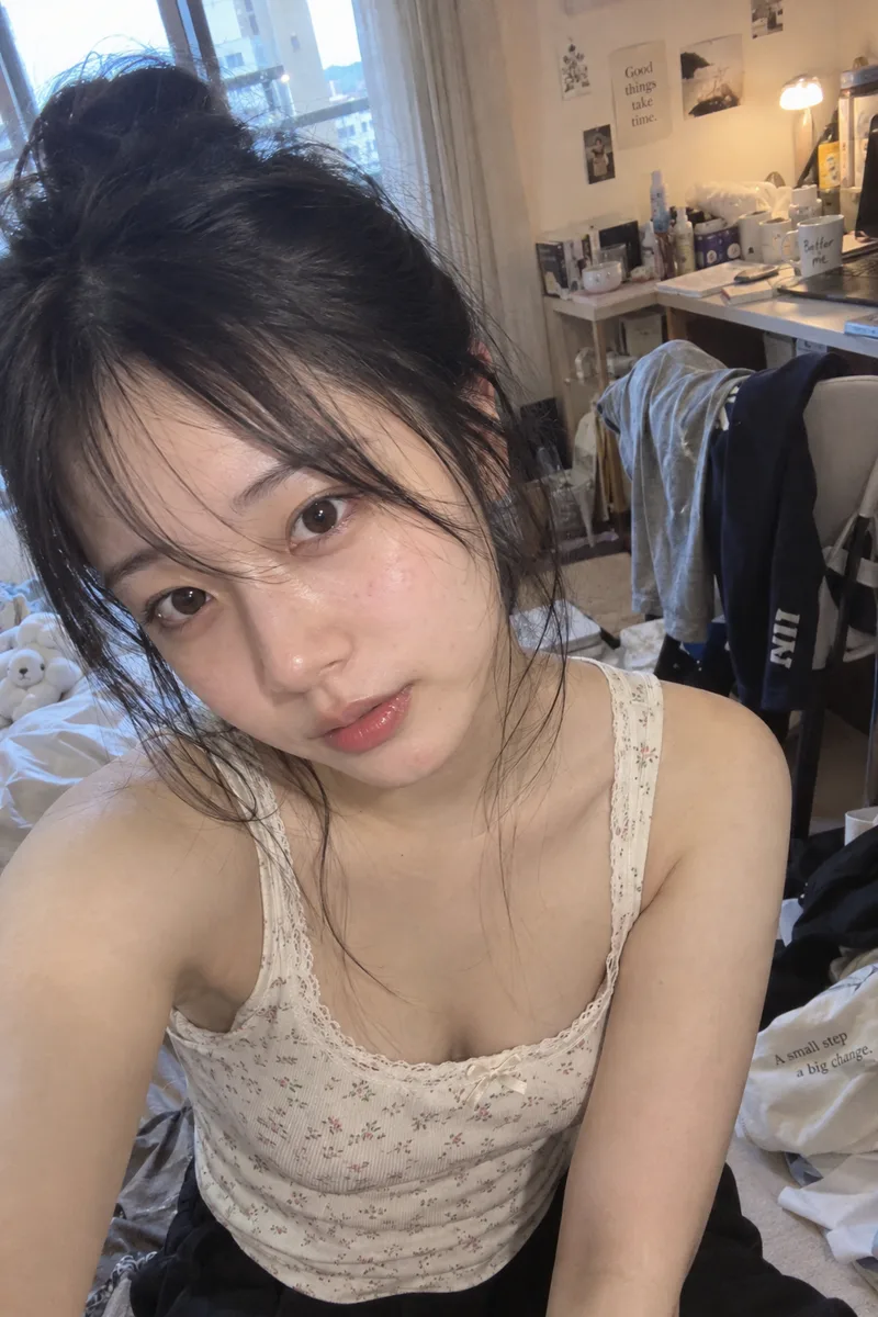 後れ毛を足した例（1枚目）