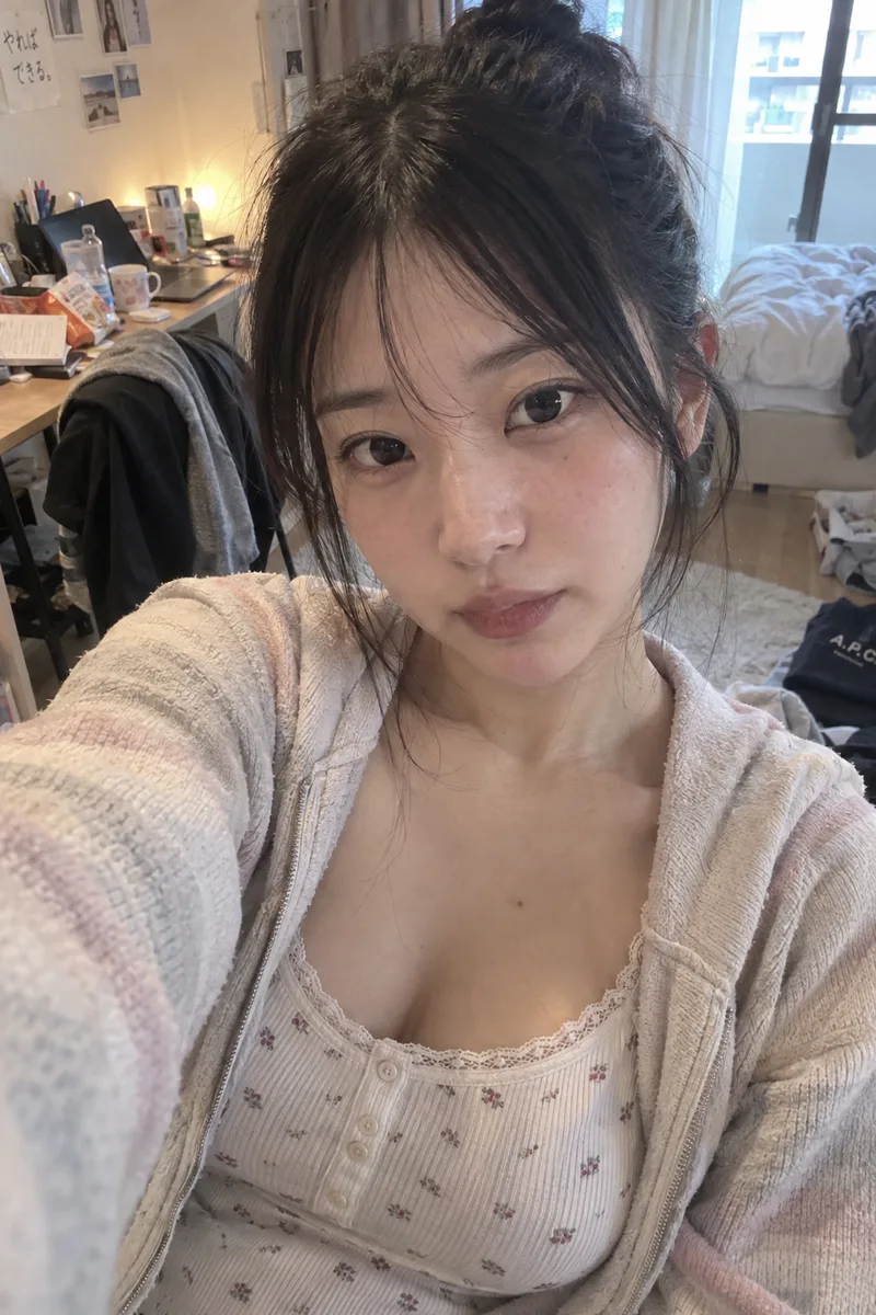後れ毛を足した例（3枚目）