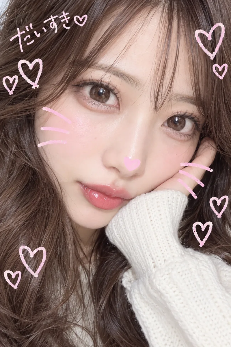 顔のアップの生成例