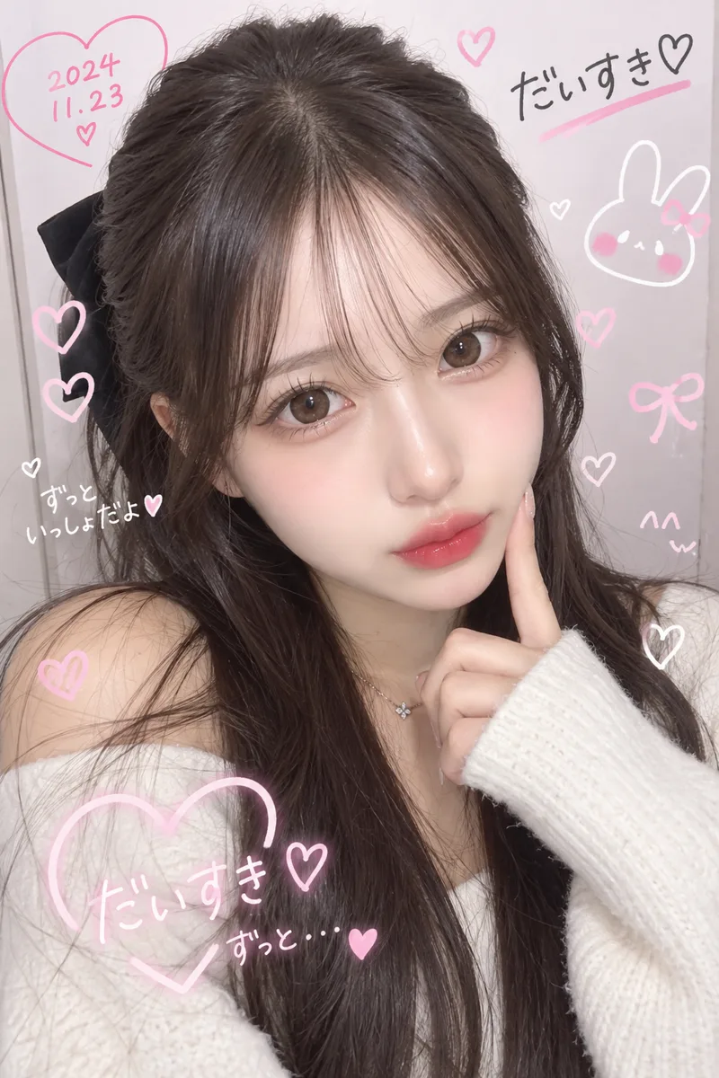韓国アイドル風の生成例