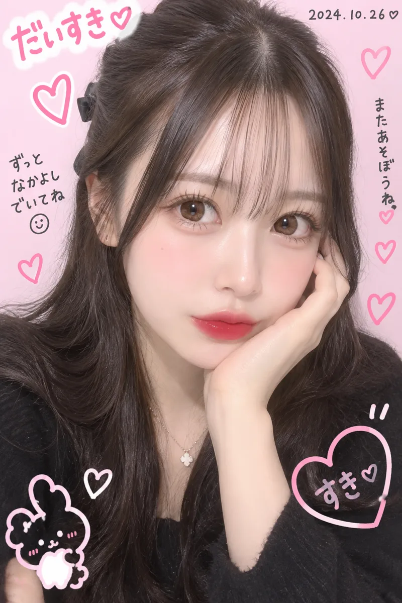 韓国アイドル風のプリクラの例（2枚目）