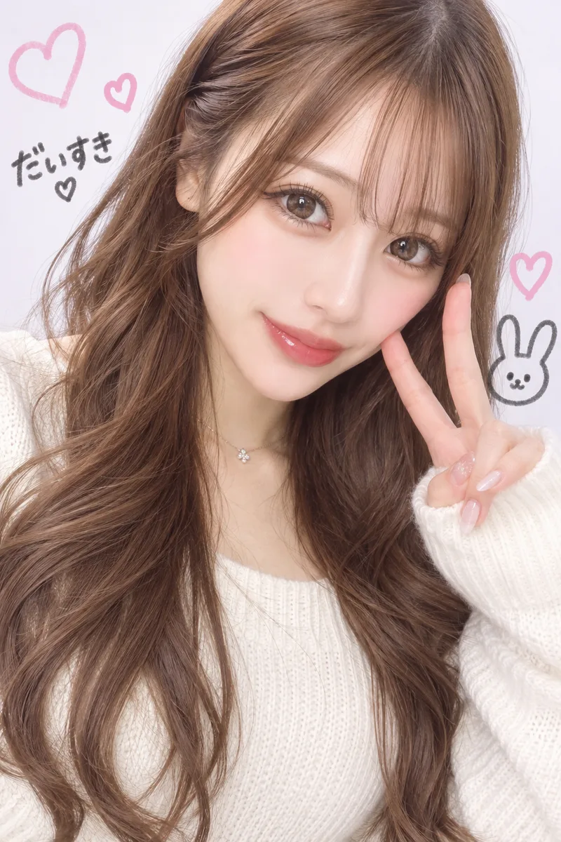 今の盛れプリの例（2枚目）