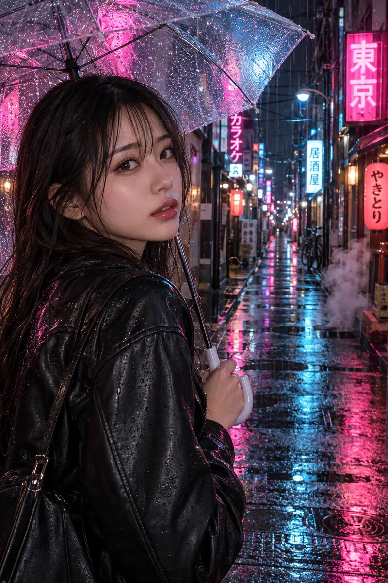 広さと空気と色を書いたネオンの夜の例（4枚目）