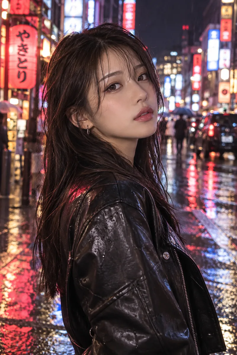 雰囲気の言葉だけのネオンの夜の例（2枚目）