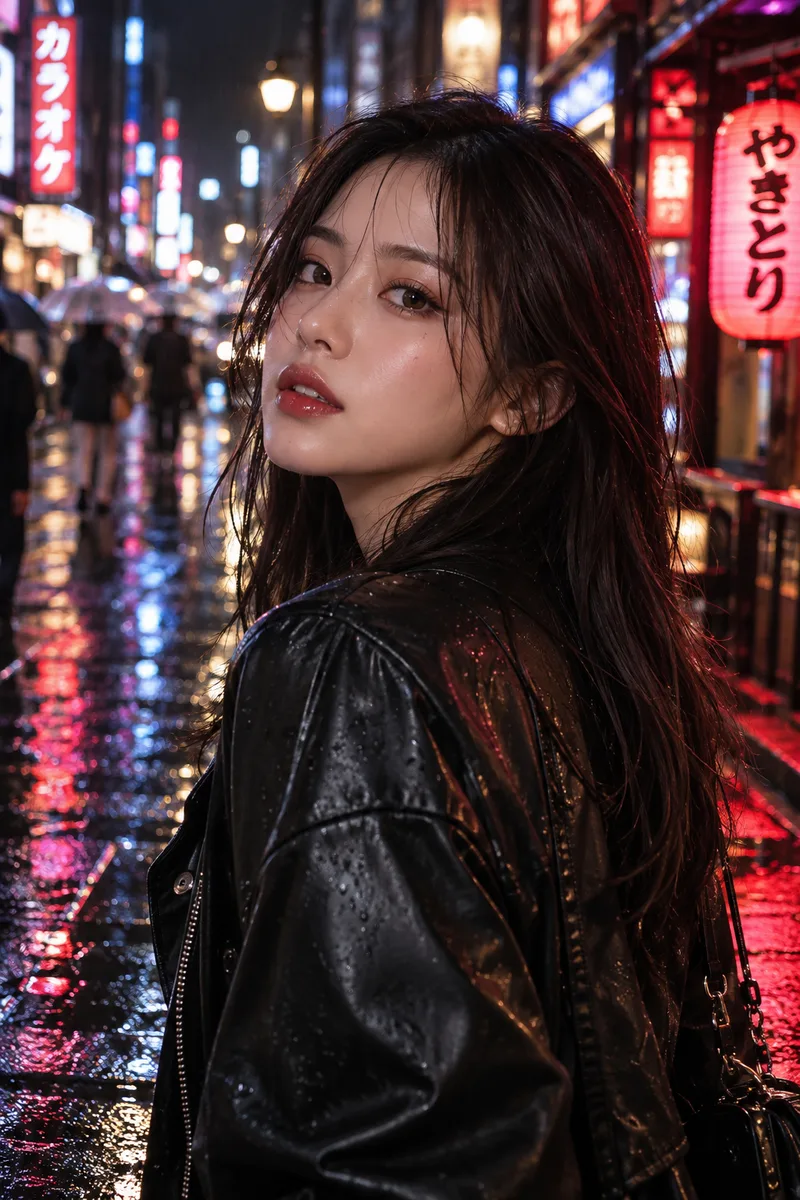 雰囲気の言葉だけのネオンの夜の例（3枚目）