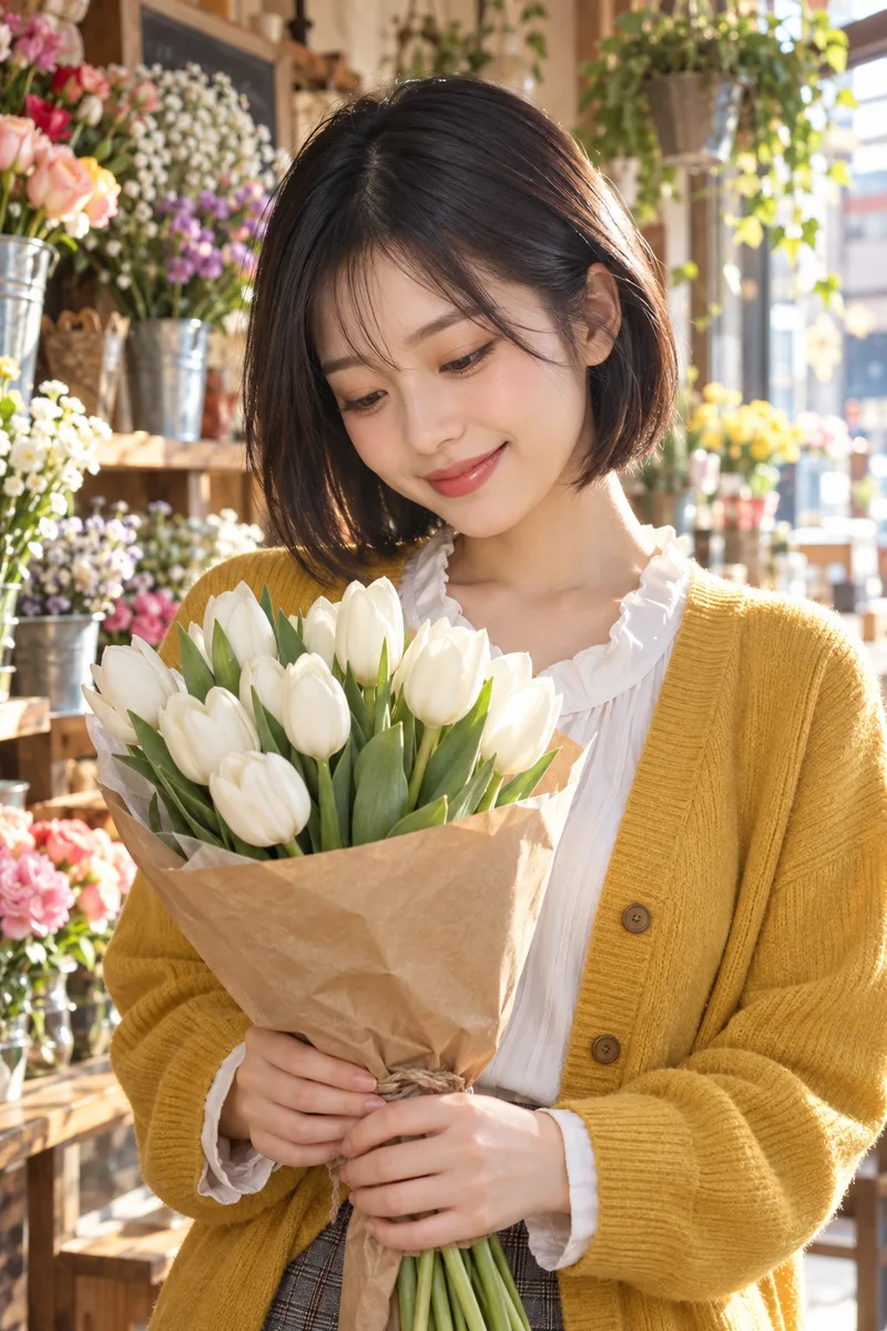 見出しで区切った花屋の例（1枚目）