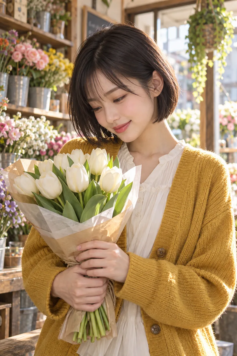 見出しで区切った花屋の例（2枚目）