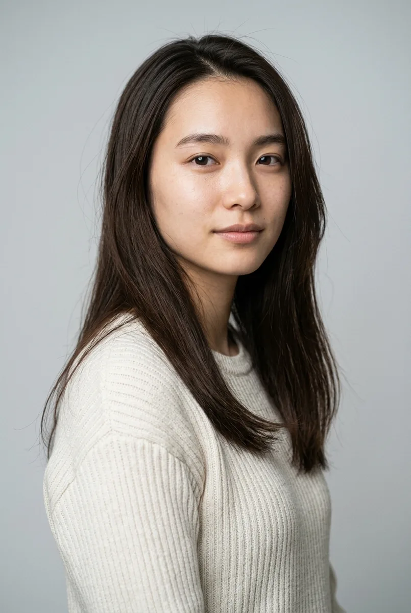 Geminiでベースに足した言葉:fresh bare skin with visible natural texture, natural unpainted lips, natural untouched eyebrowsの例(1枚目)