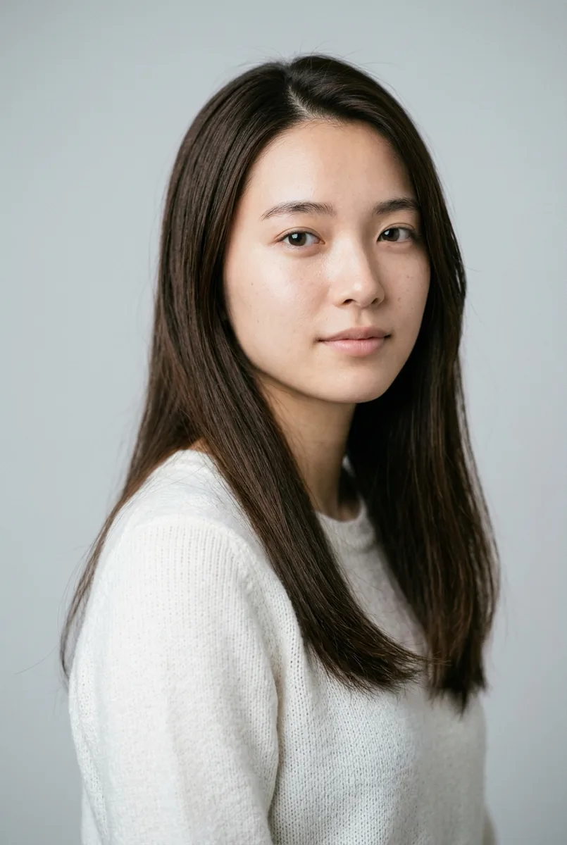 Geminiでベースに足した言葉:fresh bare skin with visible natural texture, natural unpainted lips, natural untouched eyebrowsの例(2枚目)