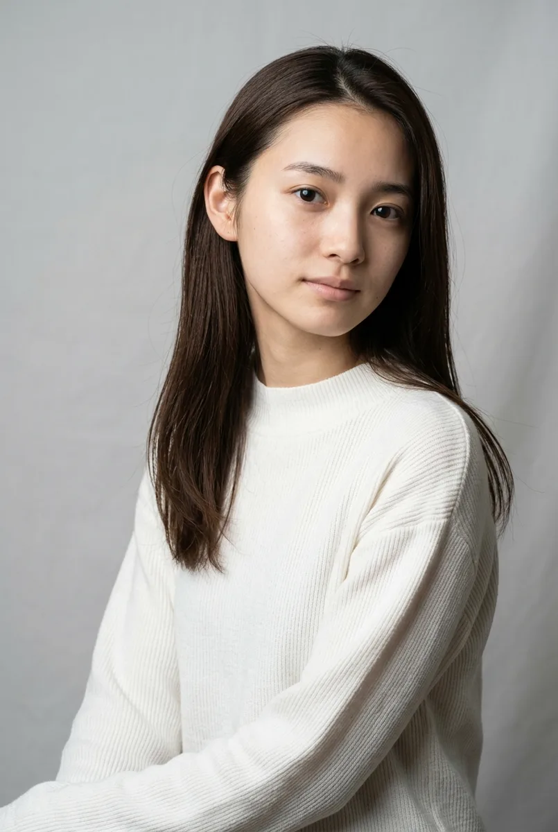 Geminiでベースに足した言葉:fresh bare skin with visible natural texture, natural unpainted lips, natural untouched eyebrowsの例(3枚目)