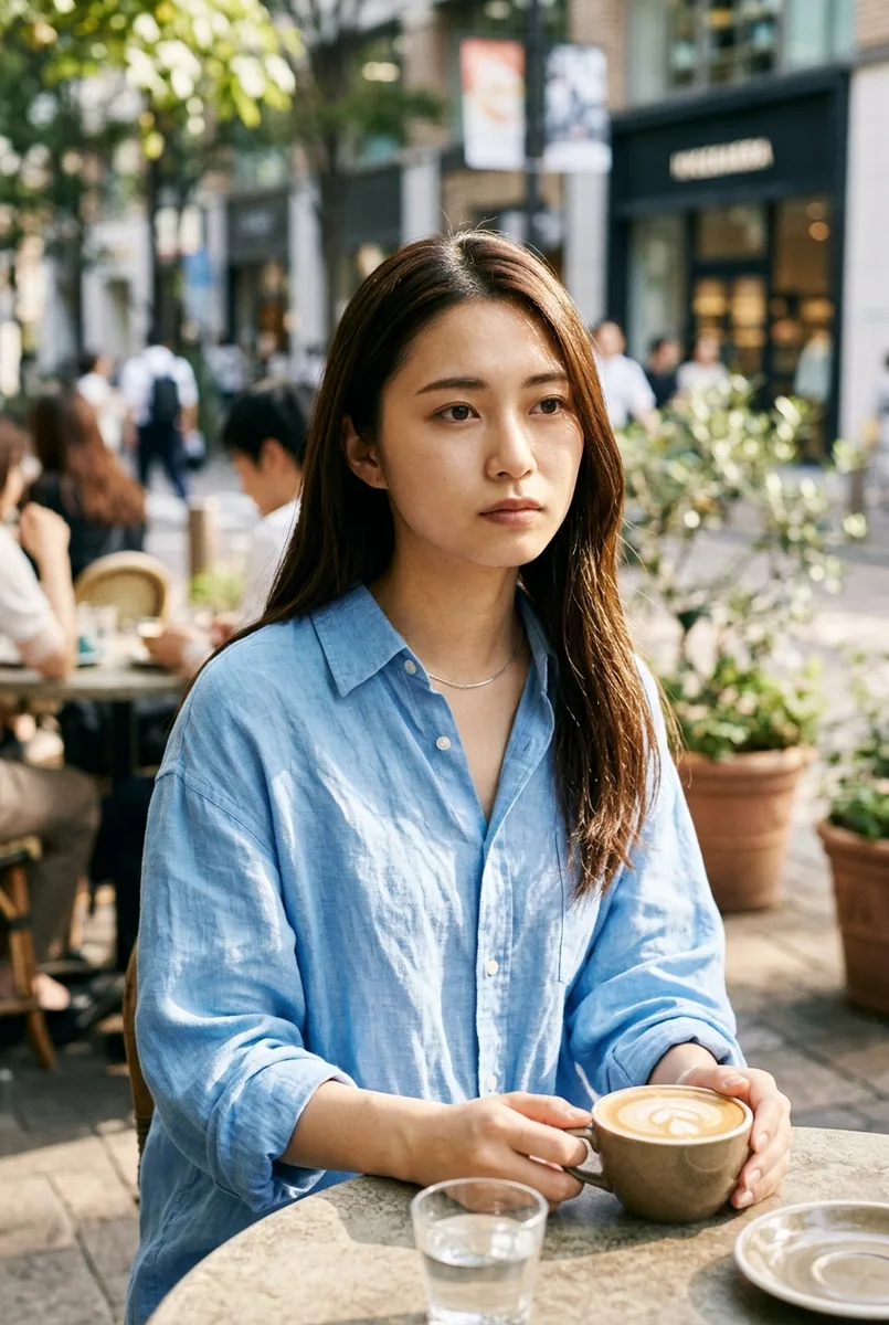 Geminiでベースに足した言葉:serious expression, closed lipsの例(3枚目)