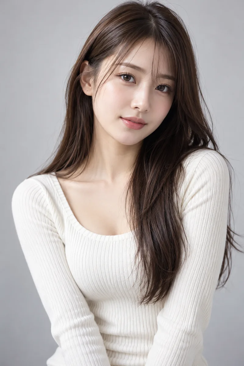 ChatGPTでベース:スタジオのビューティーポートレートの例(1枚目)