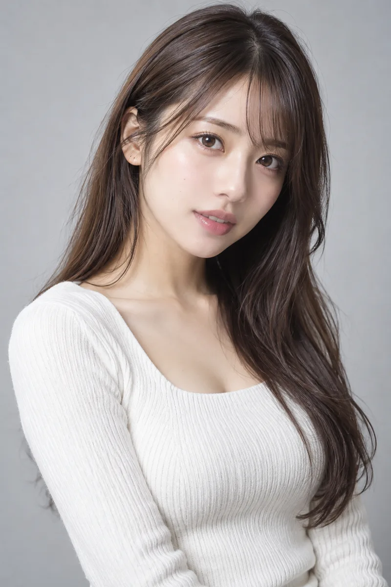 ChatGPTでベース:スタジオのビューティーポートレートの例(2枚目)