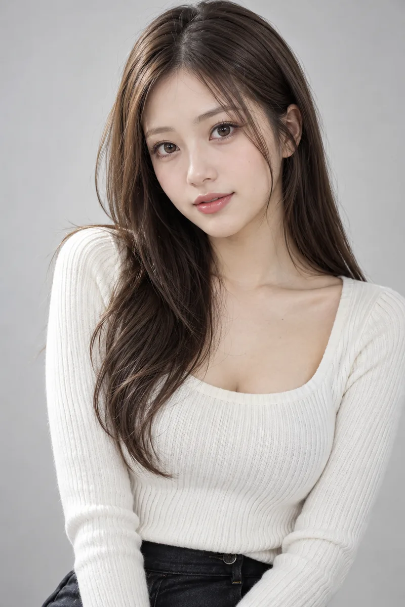 ChatGPTでベース:スタジオのビューティーポートレートの例(4枚目)