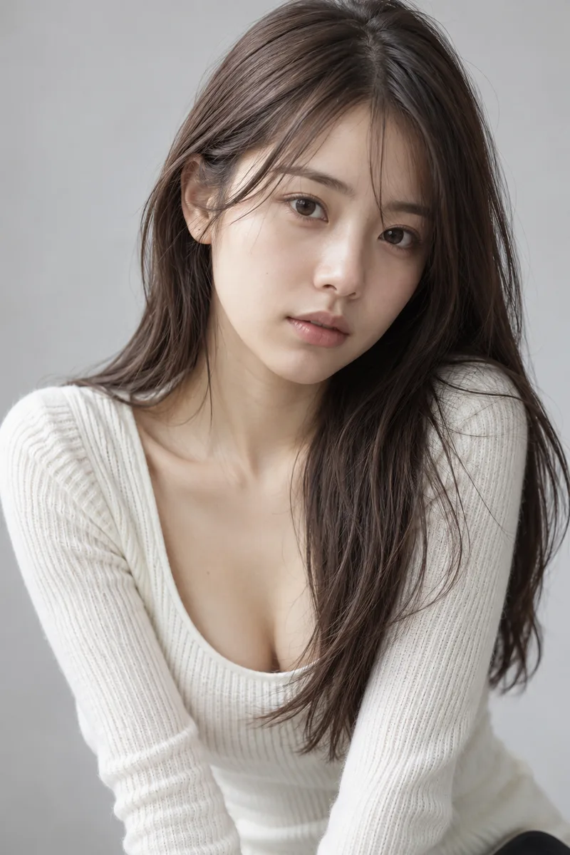 ChatGPTでベースに足した言葉:no makeupの例(1枚目)