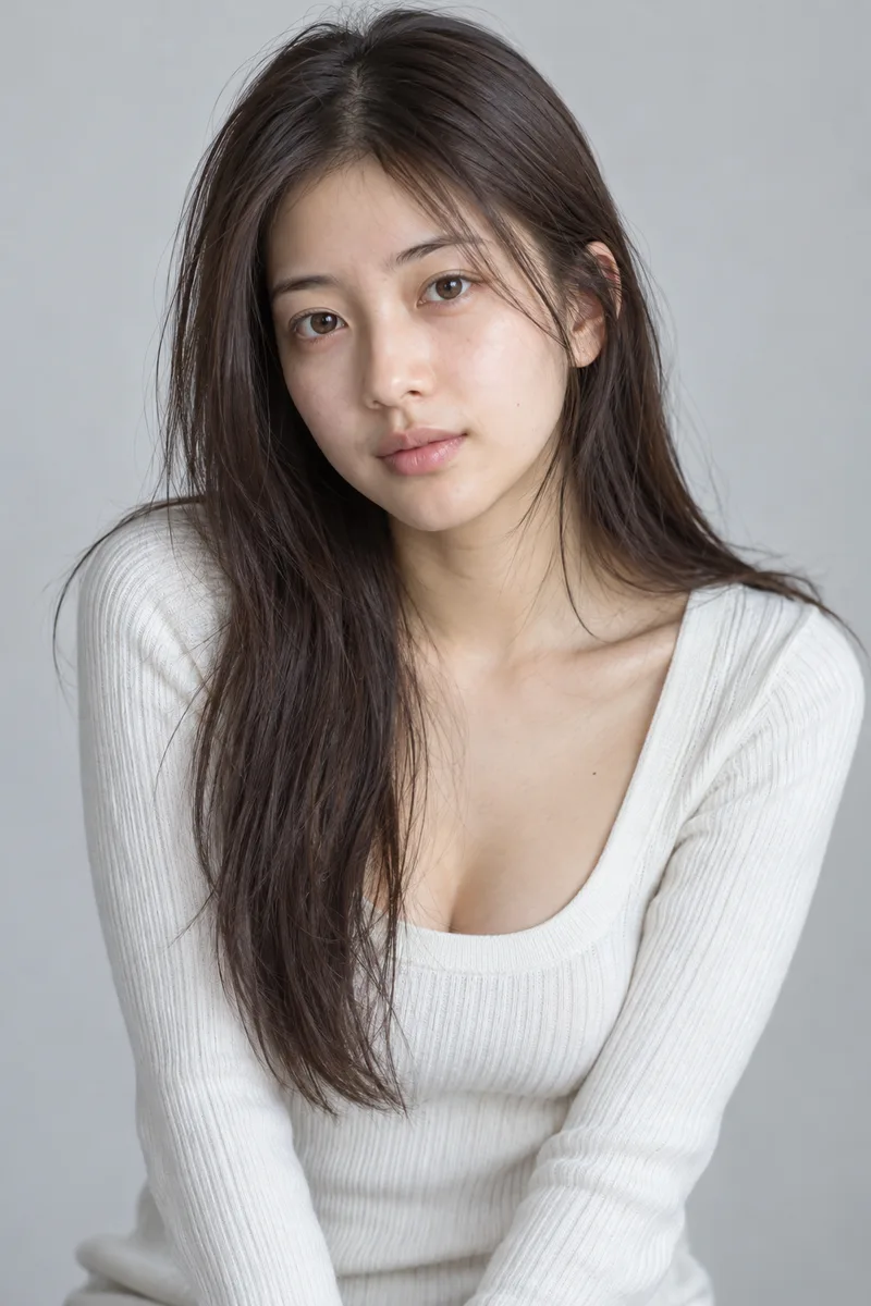 ChatGPTでベースに足した言葉:no makeupの例(2枚目)