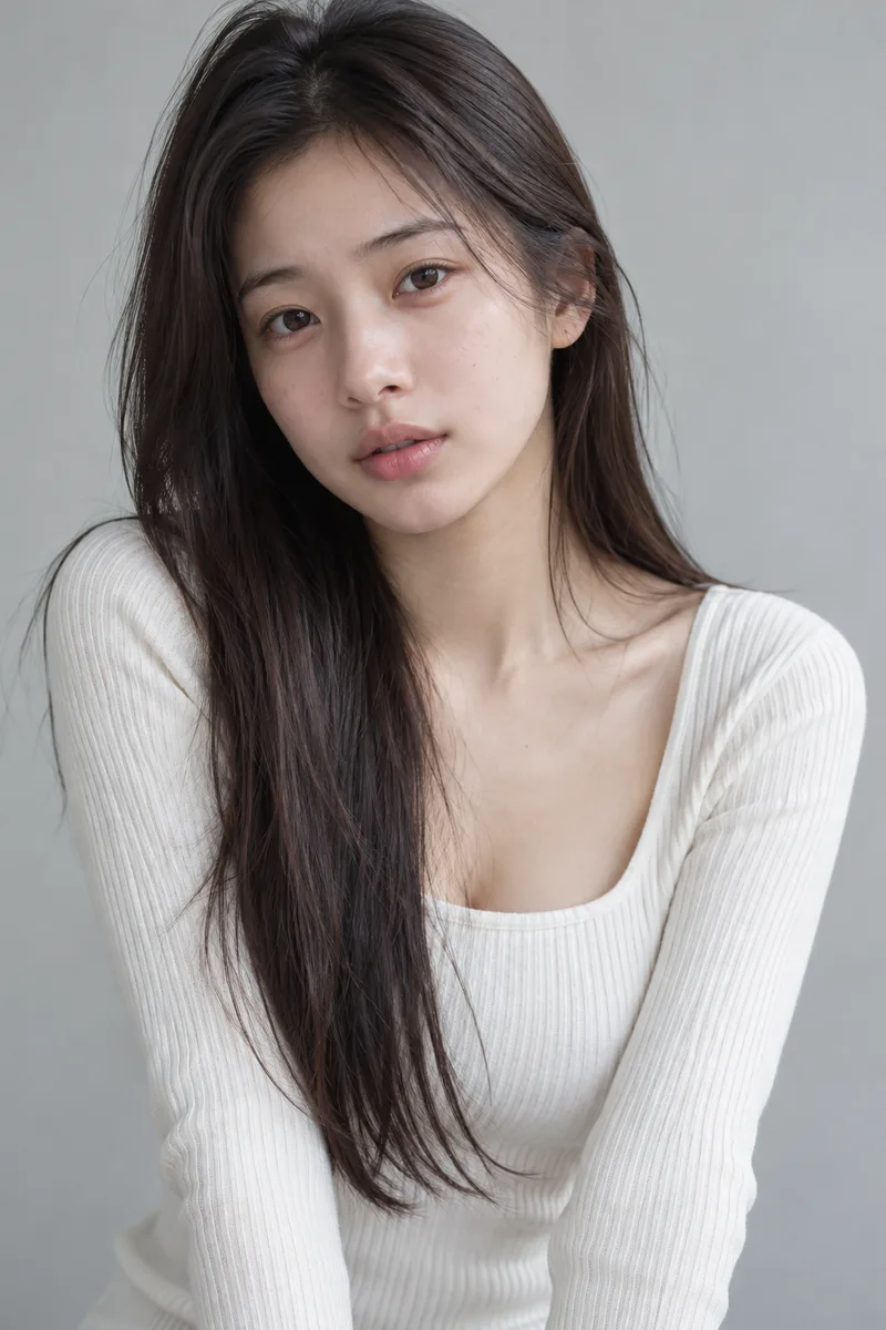 ChatGPTでベースに足した言葉:no makeupの例(3枚目)