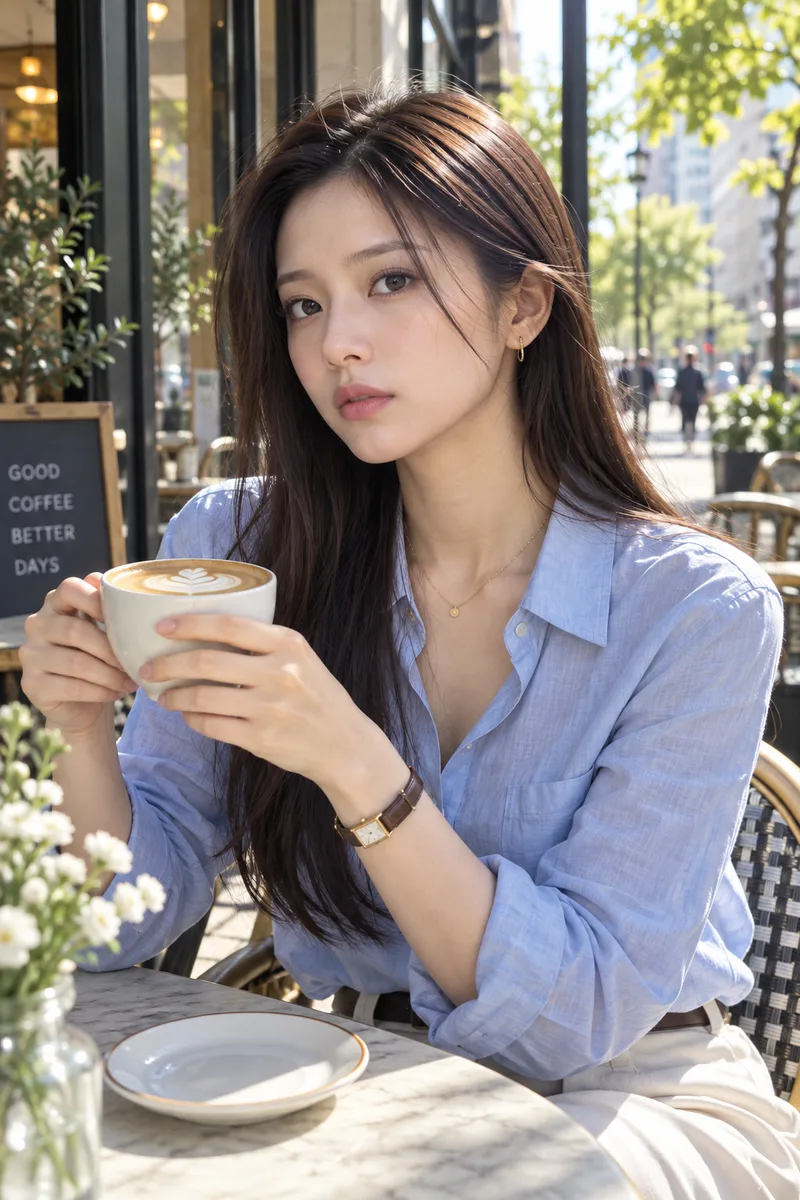 ChatGPTでベースに足した言葉:serious expression, closed lipsの例(3枚目)
