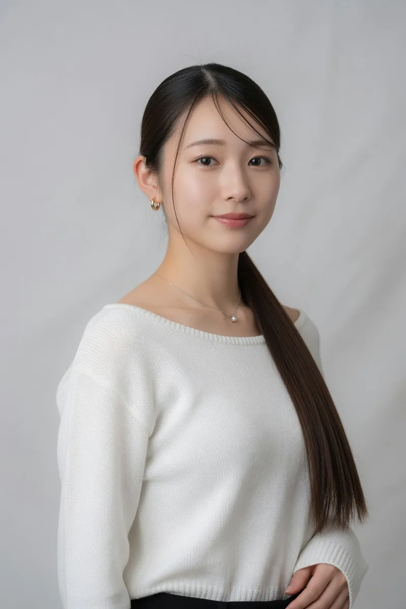 Grokでベース:スタジオのビューティーポートレートの例(2枚目)