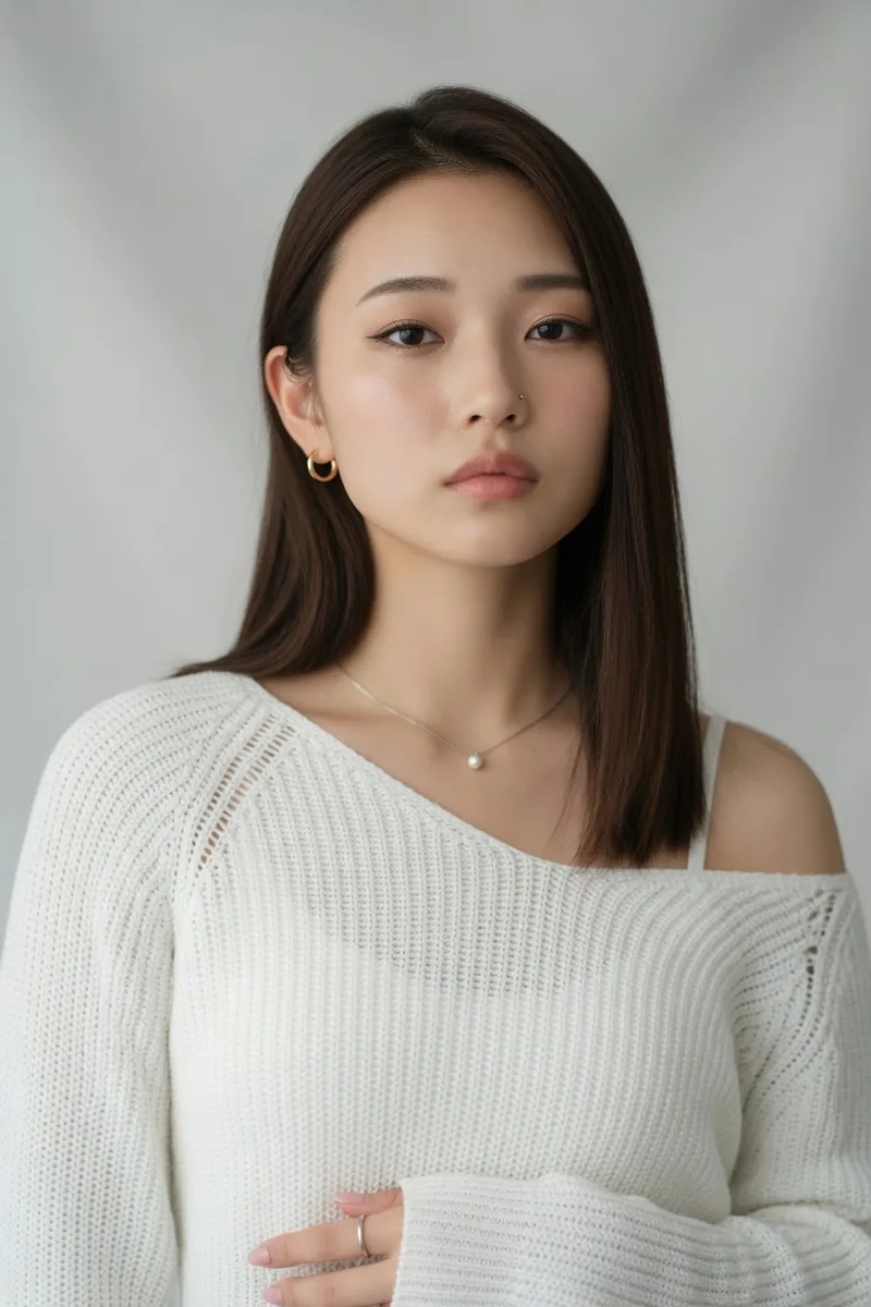 Grokでベース:スタジオのビューティーポートレートの例(3枚目)