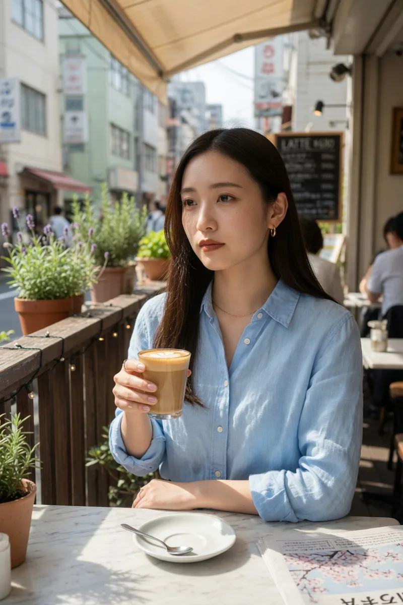Grokでベースに足した言葉:serious expression, closed lipsの例(1枚目)