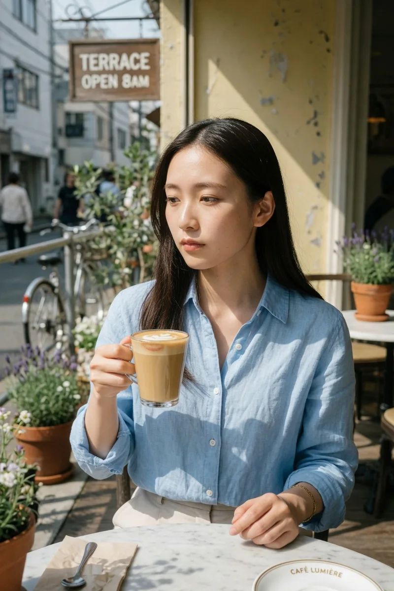 Grokでベースに足した言葉:serious expression, closed lipsの例(2枚目)